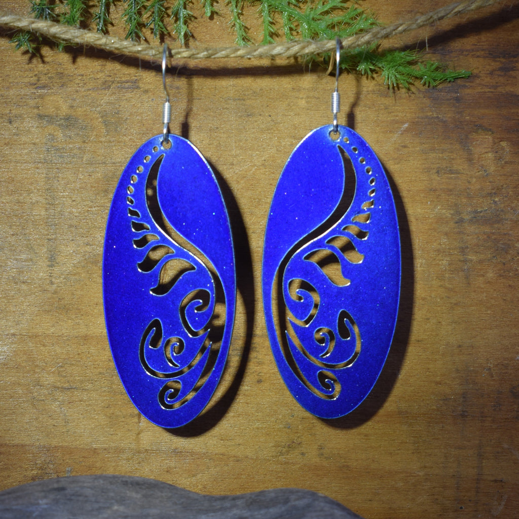 Filagree Fiddlehead Fern Drop Earrings