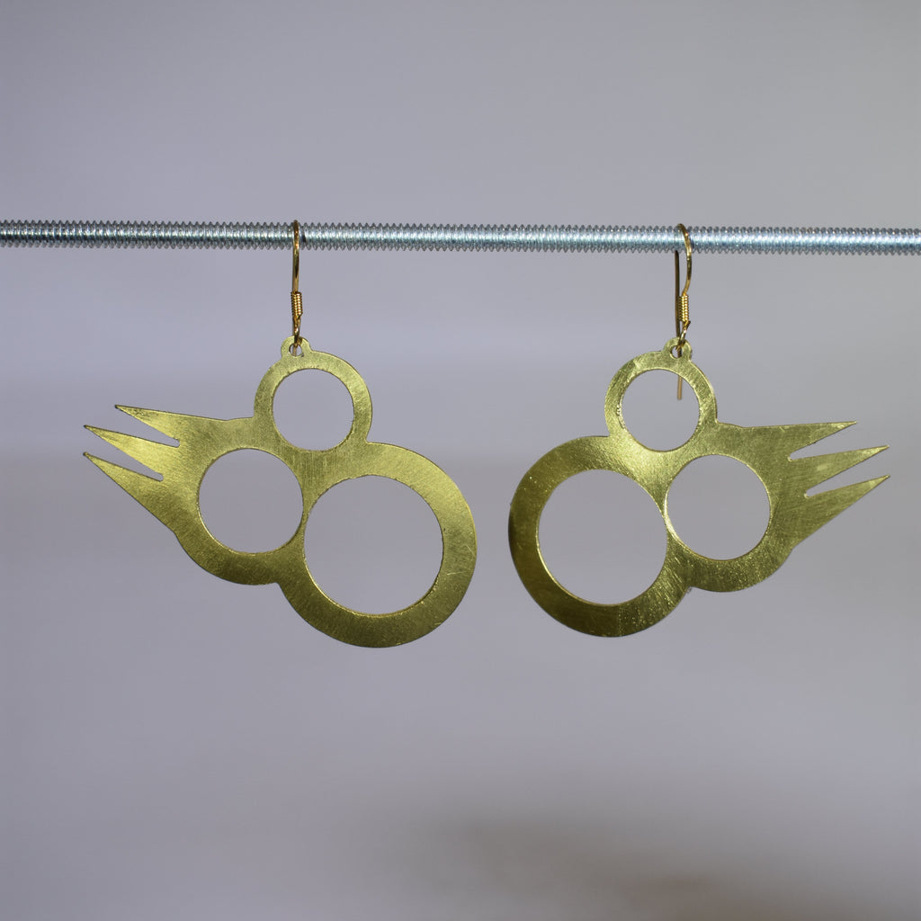 Solar Flare Earring Brass