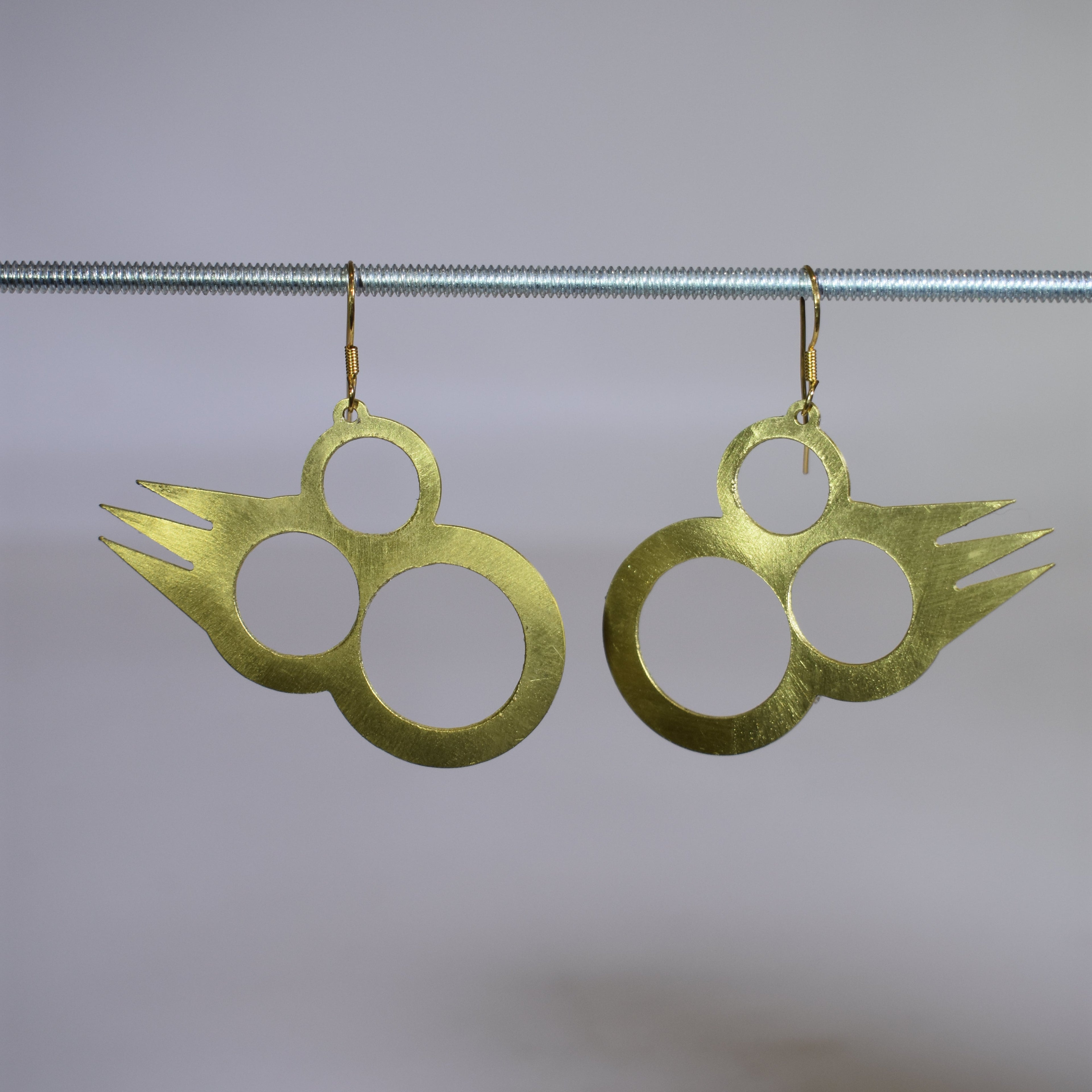 Solar Flare Earring Brass