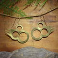 Solar Flare Earring Brass