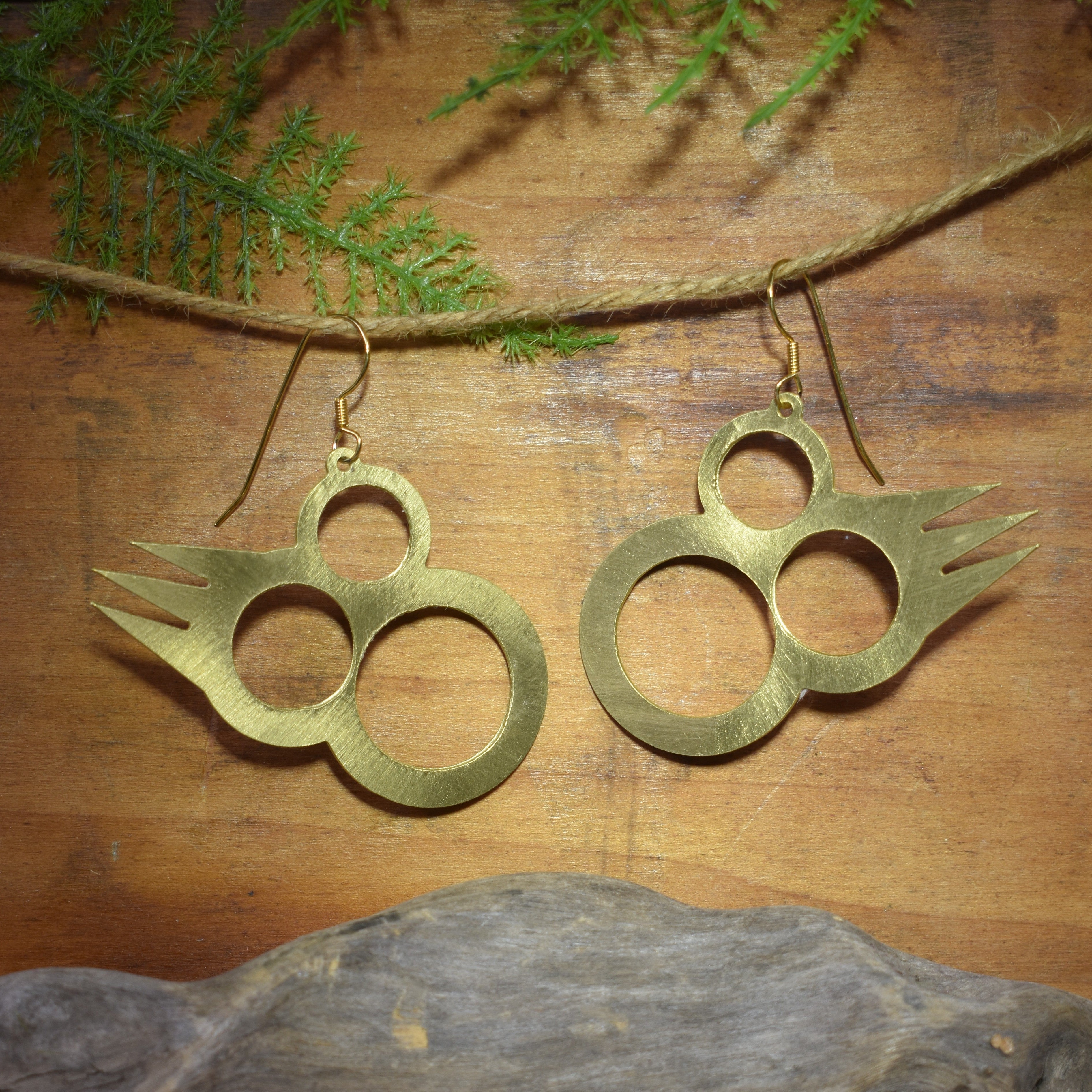 Solar Flare Earring Brass