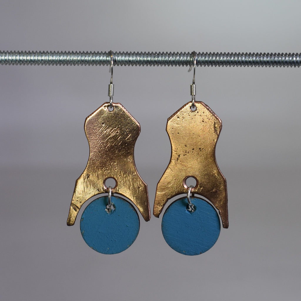 Copper Comet Earrings