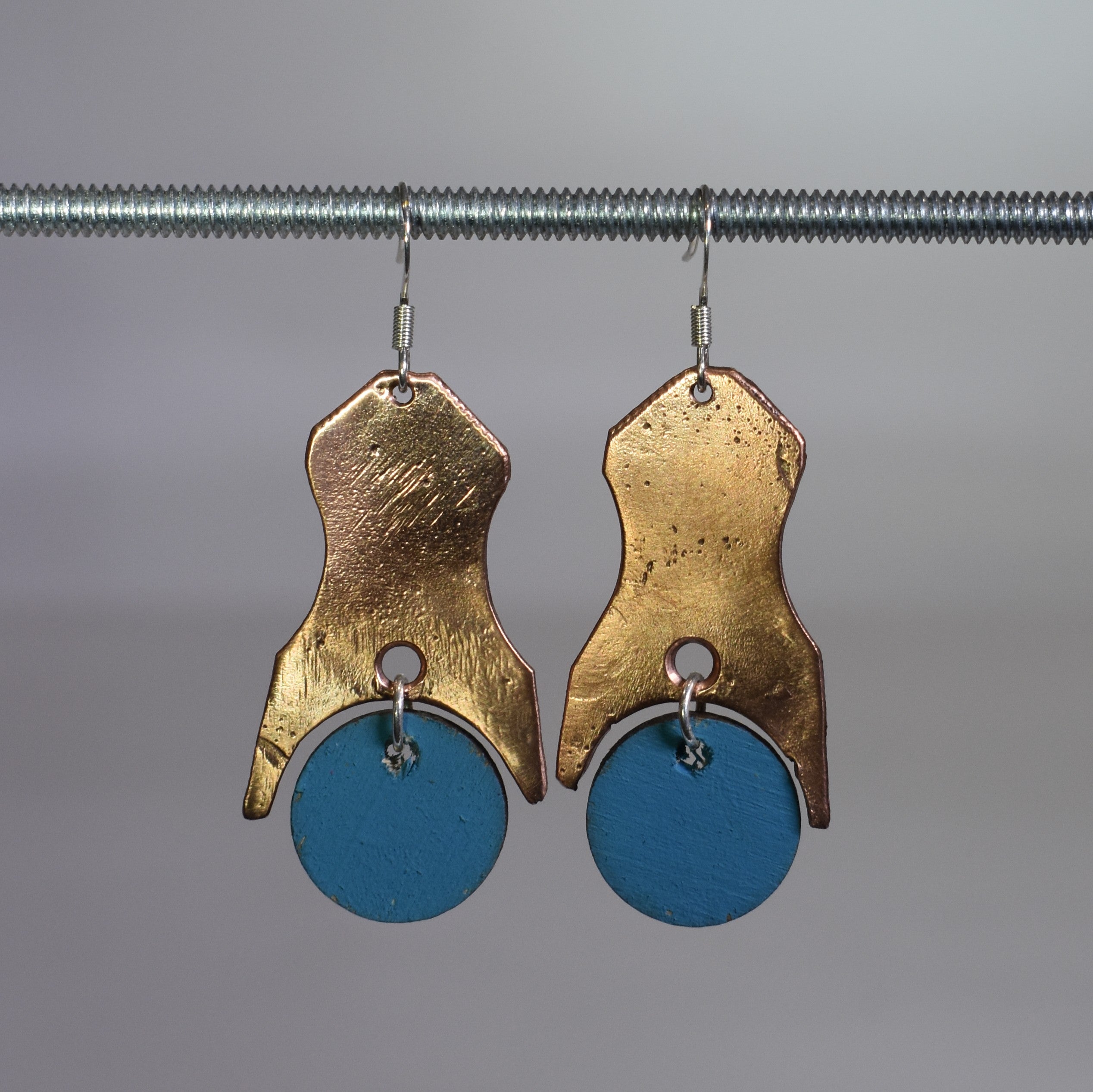 Copper Comet Earrings