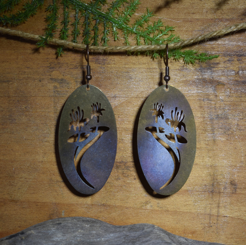Annealed Lily Drop Earrings