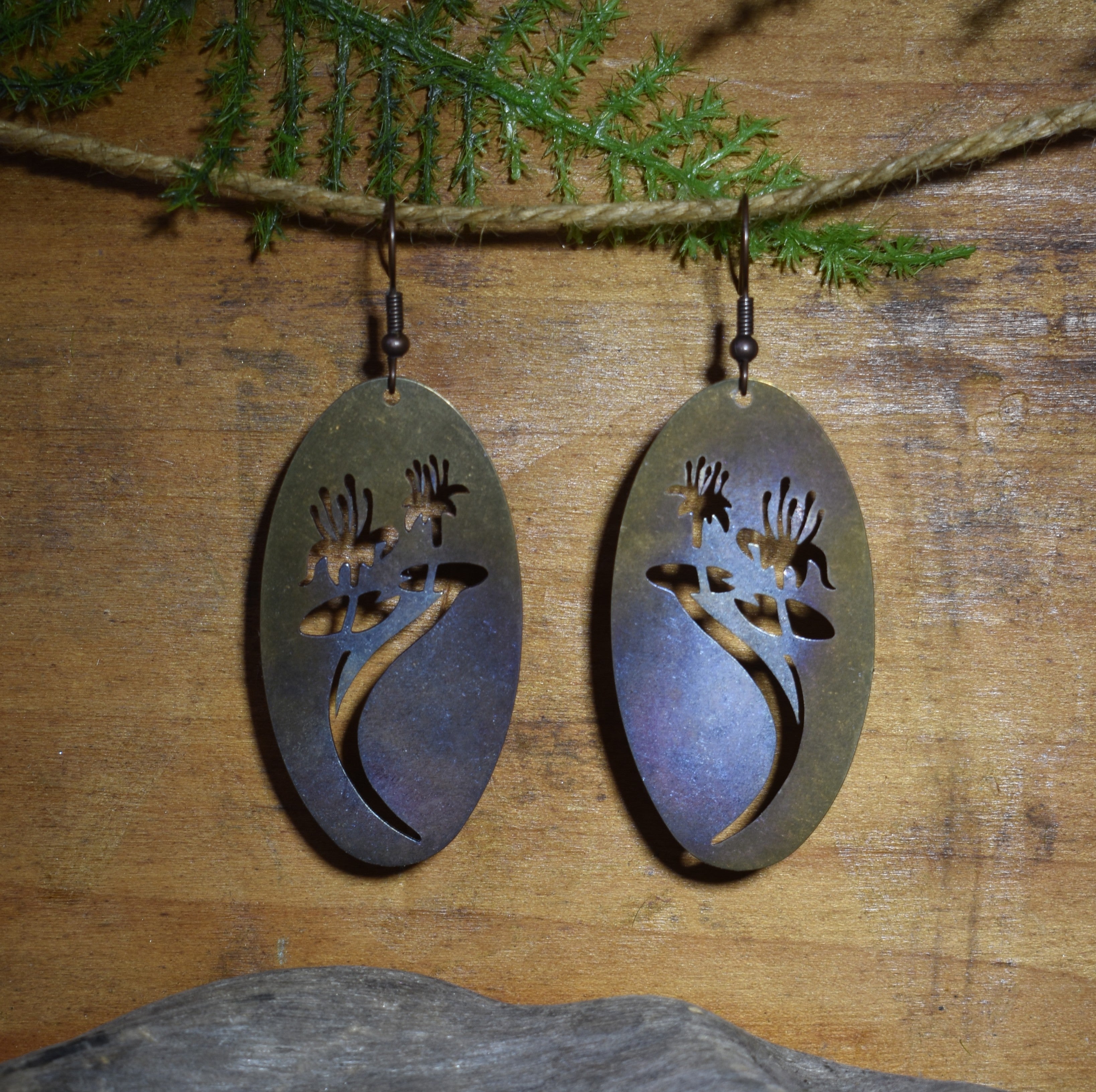 Annealed Lily Drop Earrings