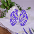 Small Cicada Wing Earrings in Matte Purple