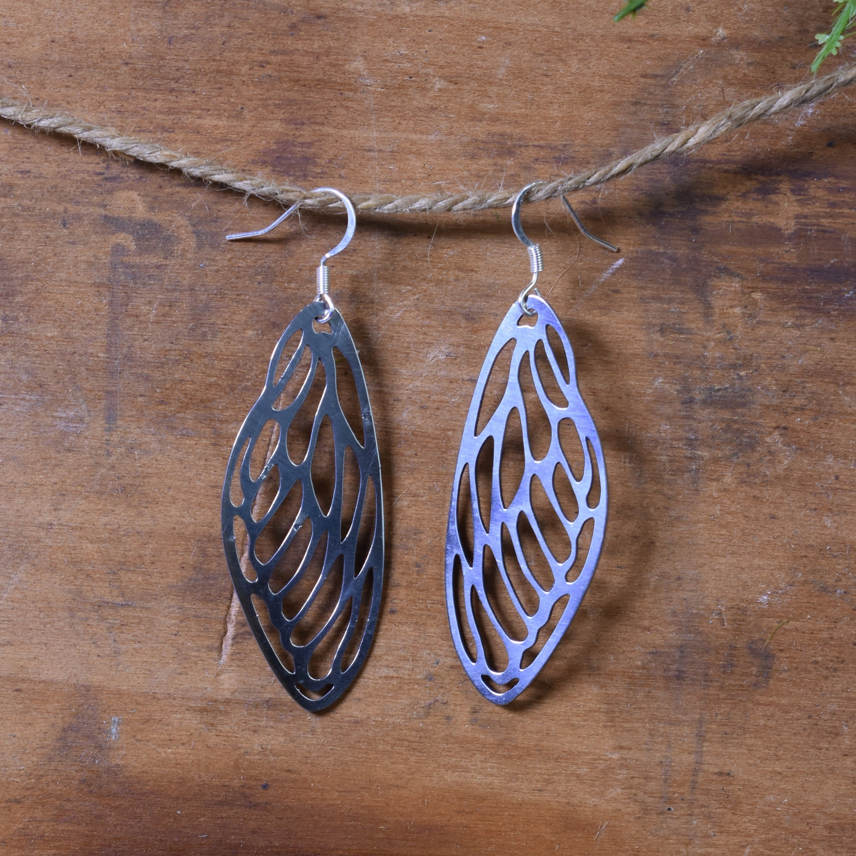 Cicada Wing Drop Earrings