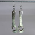 Porthole Drop Aluminum Earrings