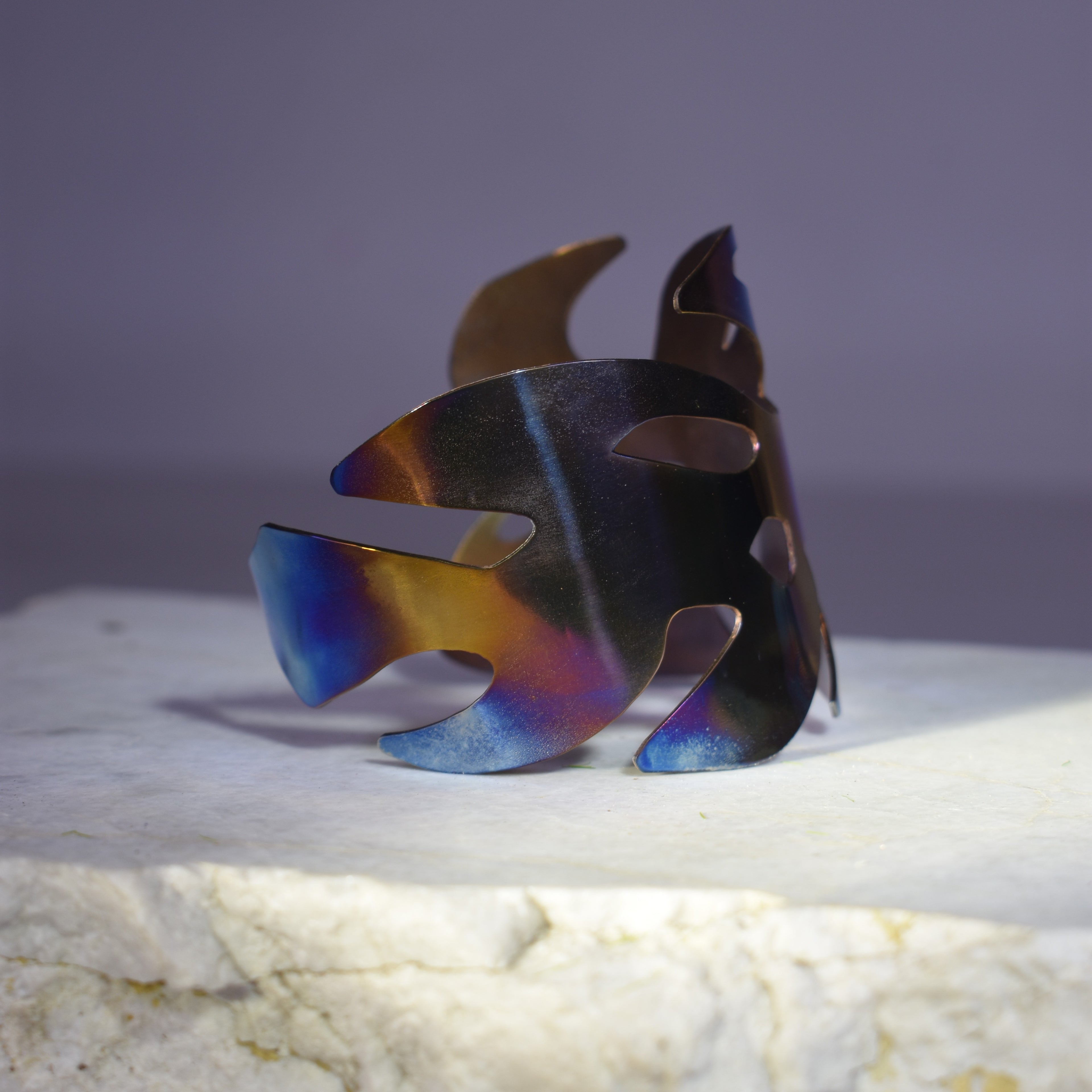 Annealed Monstera Cuff Bracelet