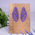 Larger Cicada Wing Earrings in Matte Purple