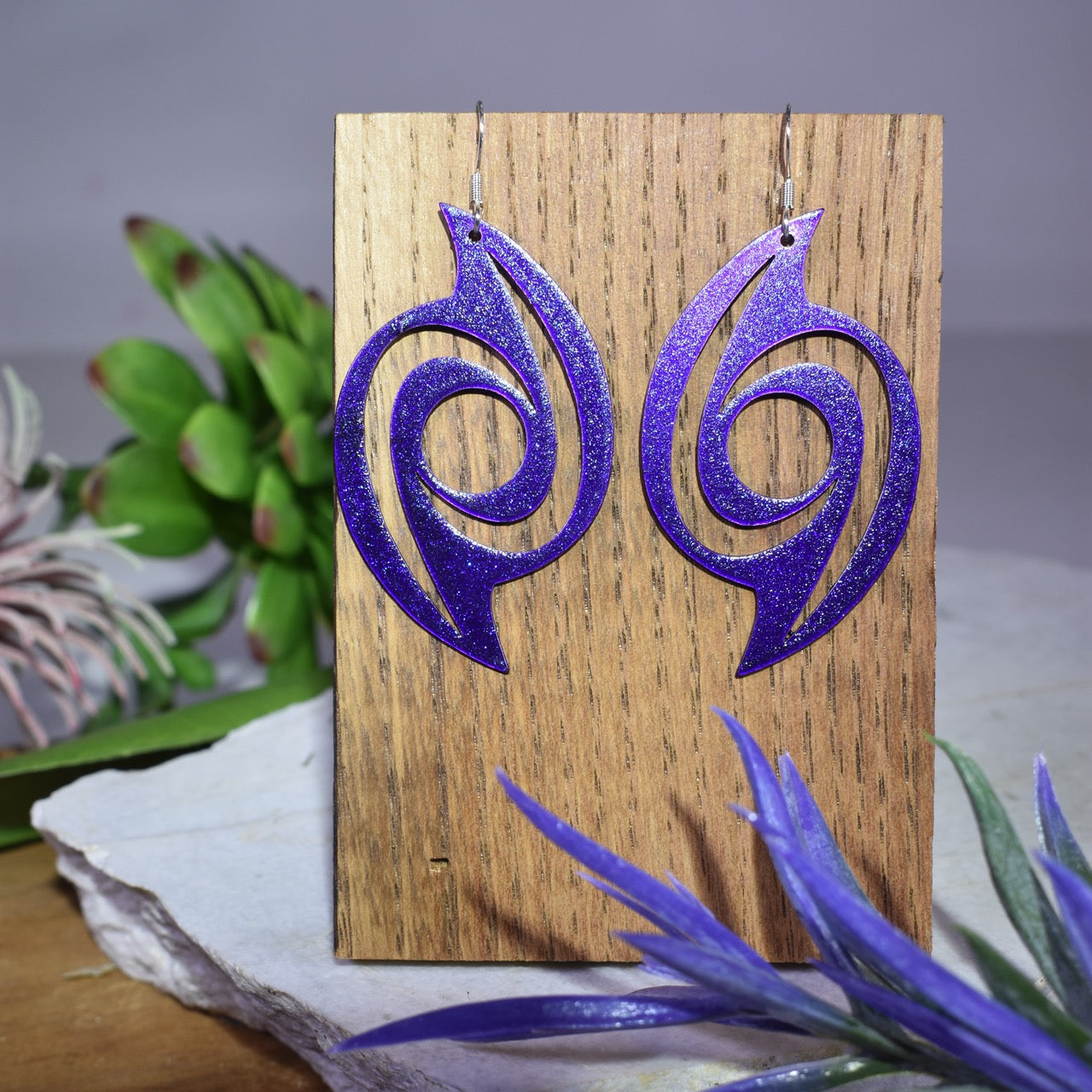 Hurrication Earrings in Dirty Magic Purple