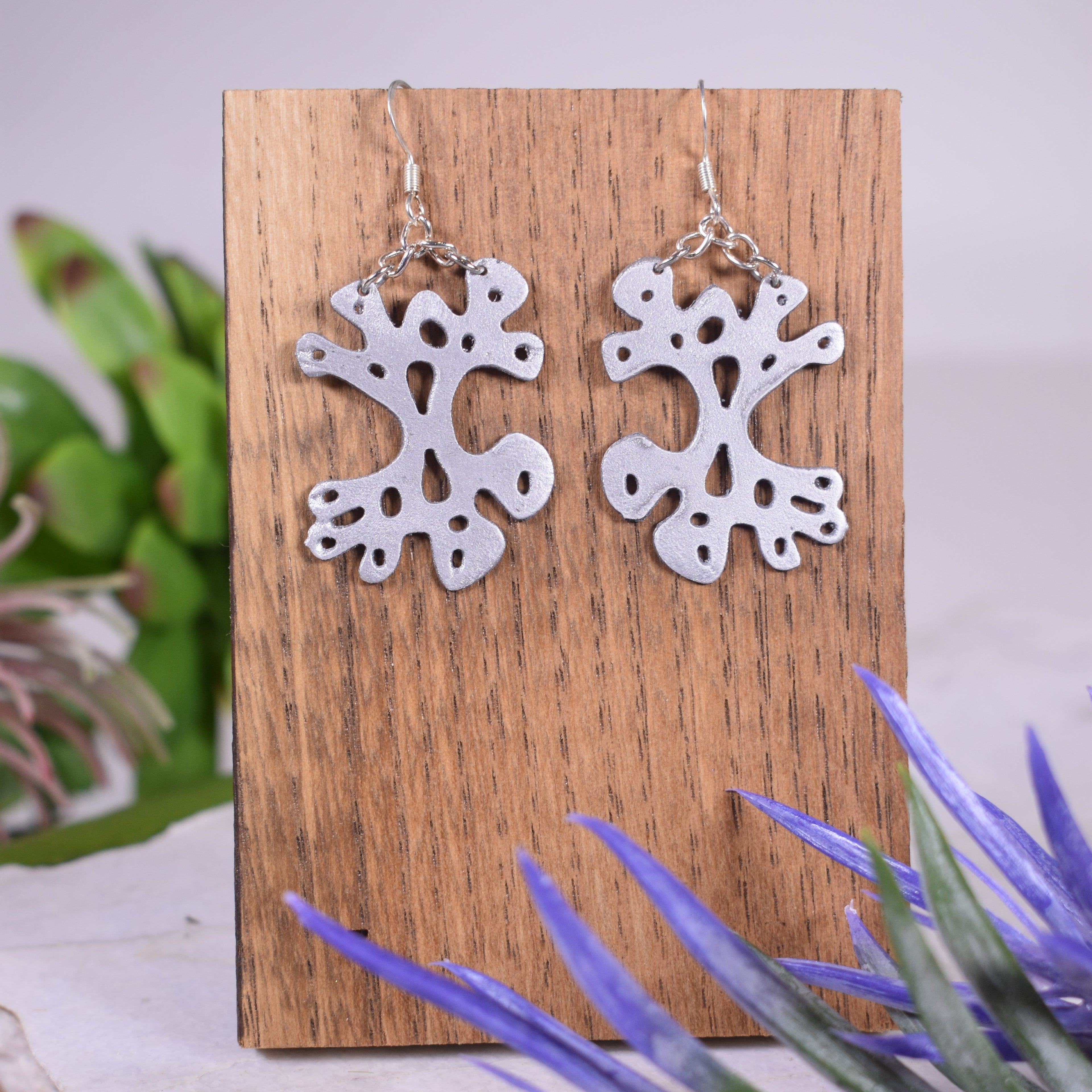 Small Amoeba Aluminum Earrings