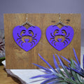 Crab Heart Earrings in super matter purple