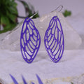Small Cicada Wing Earrings in Crimson Purple