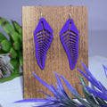 Fern Drop Earrings Crimson Purple