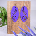 Fiddlehead Fern Oval Drop Super Matte Purple