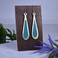 Antique Paisley Brass & Aluminum Teal Drop