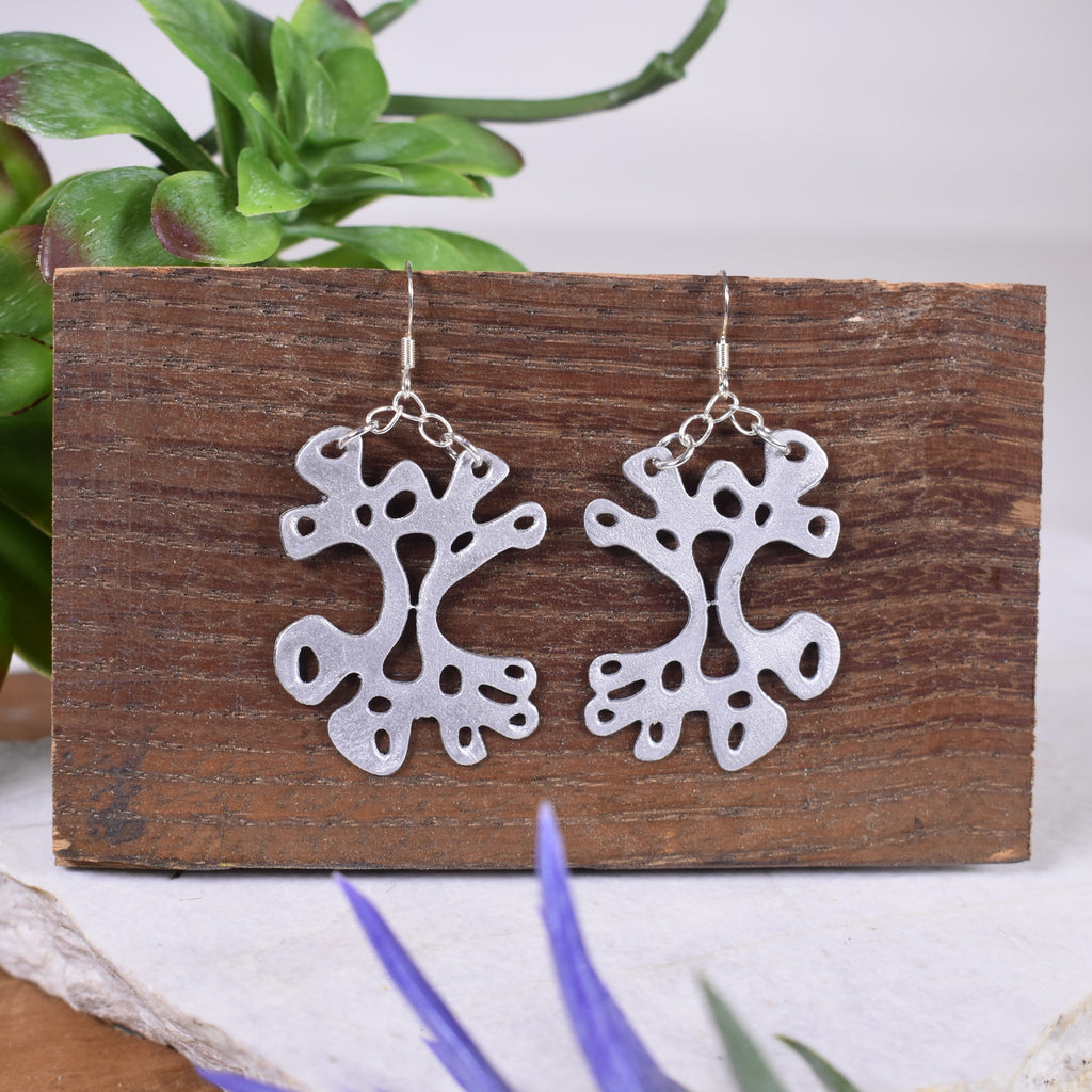 Medium Amoeba Aluminum Earring