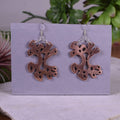 Medium Amoeba Copper Earrings