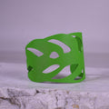 Monstera Cuff Bracelet Matte Green