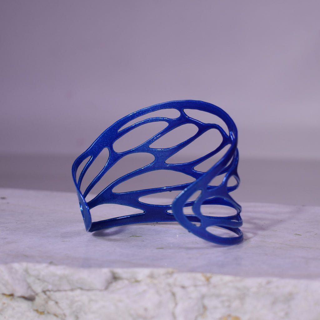 Small Cicada Wing Cuff in Illusion Blue
