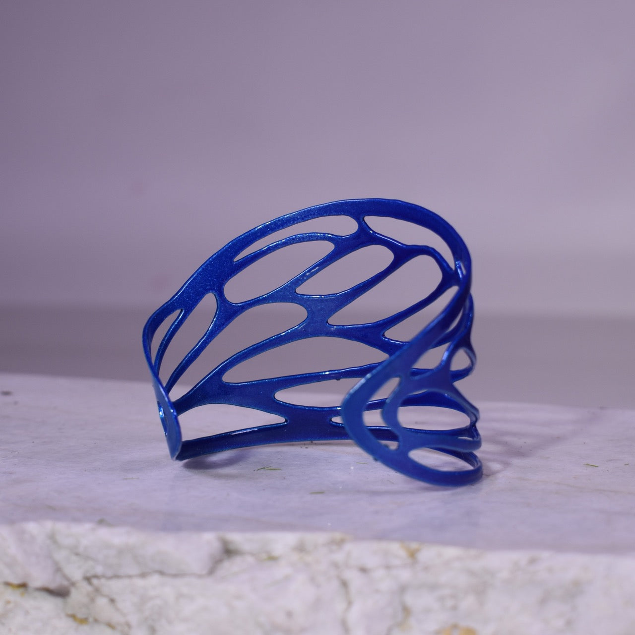 Small Cicada Wing Cuff in Illusion Blue