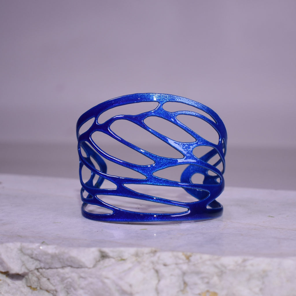 Small Cicada Wing Cuff in Illusion Blue