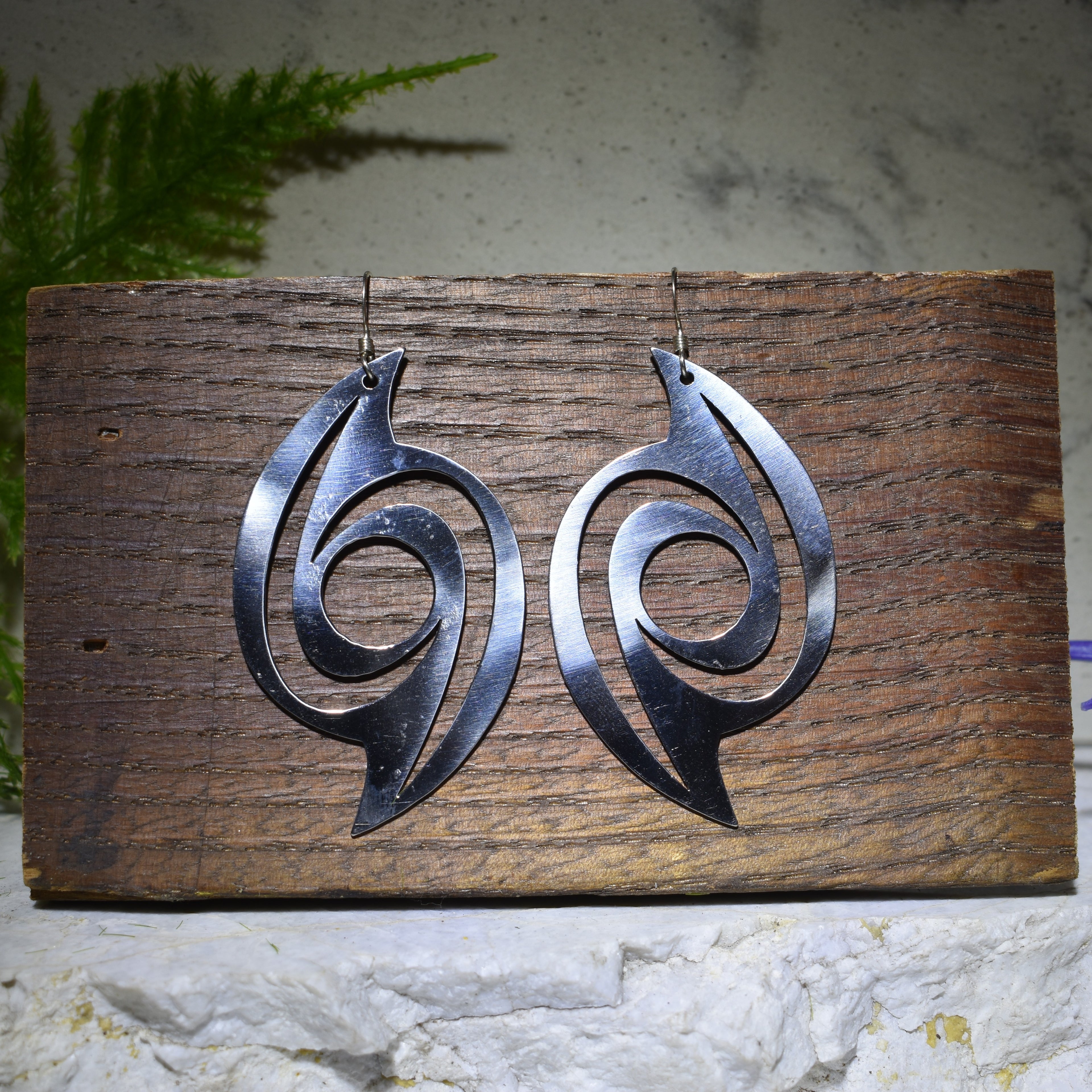 Hurrication Earrings Polished Stainless Steel