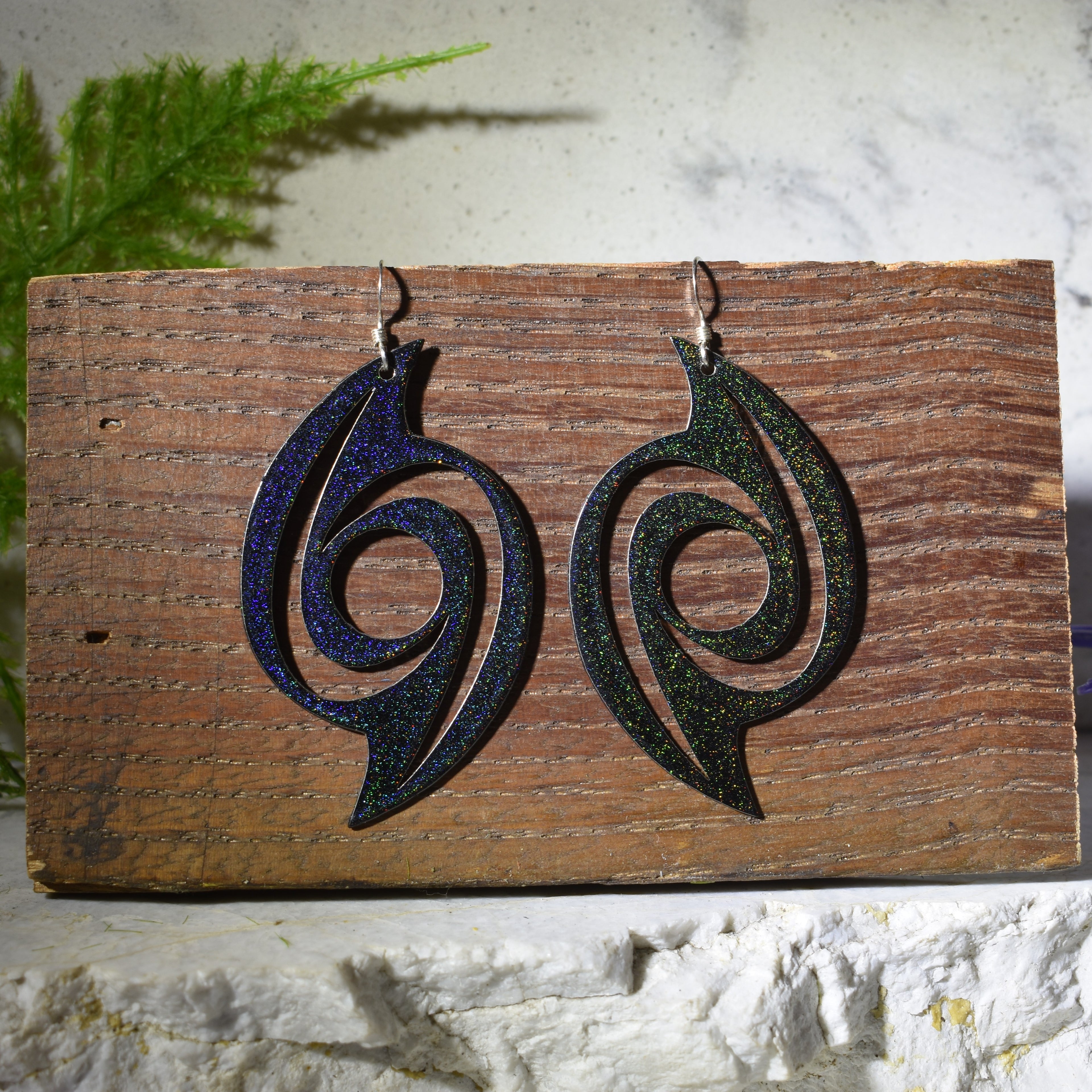 Hurrication Earrings Rainbow Shimmer