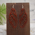 Large Cicada Wing Earrings Sparkling Copper
